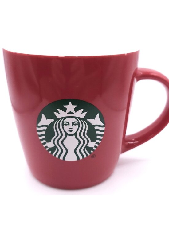 Starbucks Other - Starbucks Red Ceramic Coffee Mug 12 Oz With Iconic Green Siren Logo